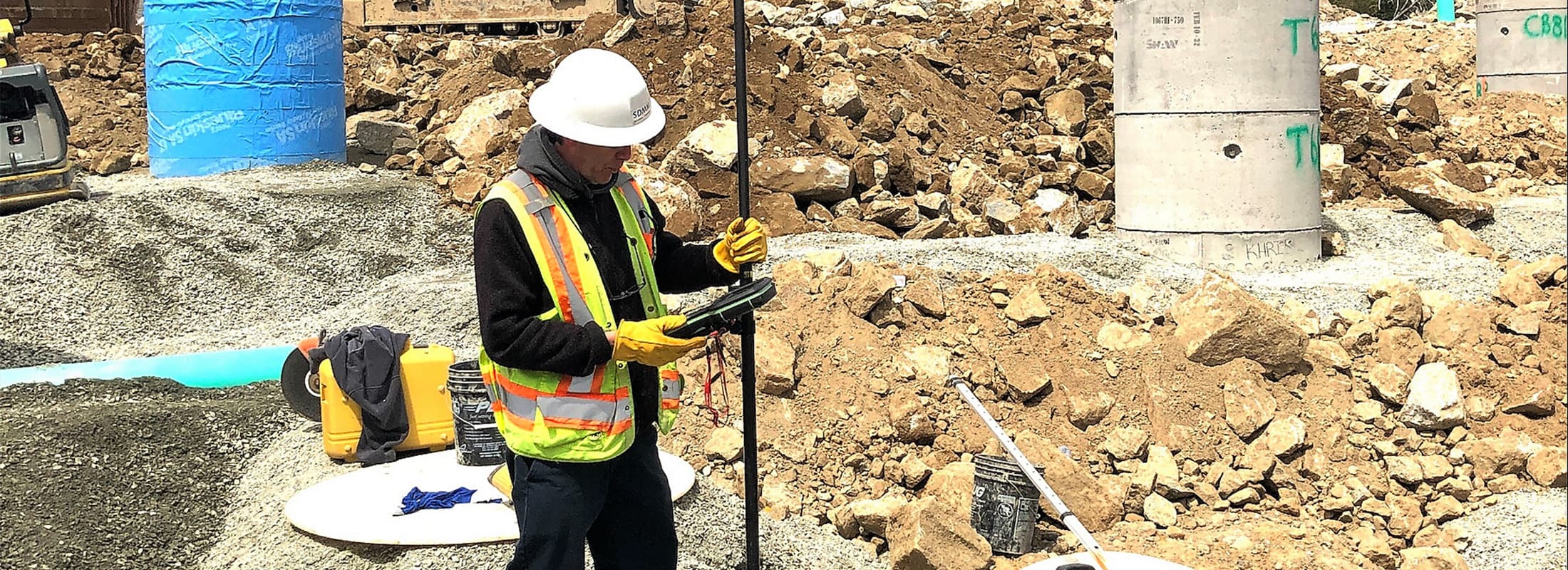 engineer working in the field