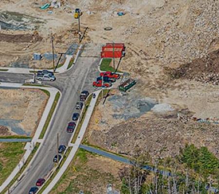 Subdivision aerial view
